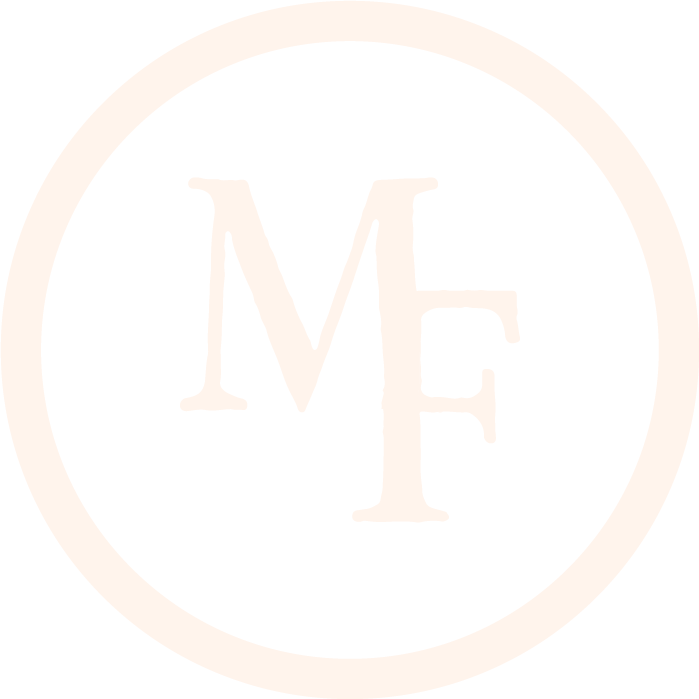 Magpie and Finch Monogram initials, logo sub mark